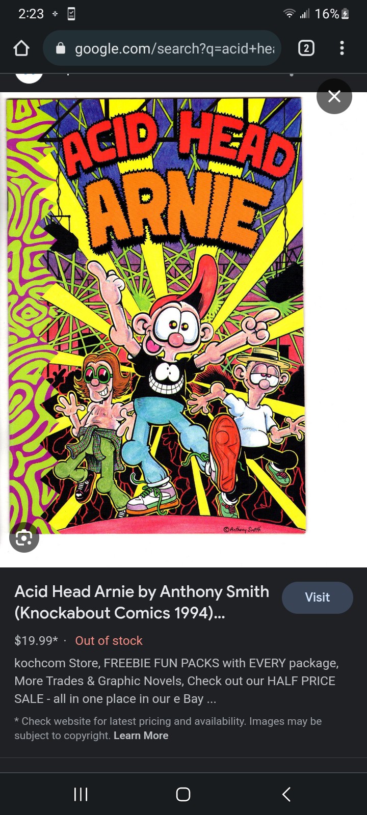 Acid Head Ernie Comic