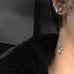 18k AAA rare keshi pearl earrings 14mm