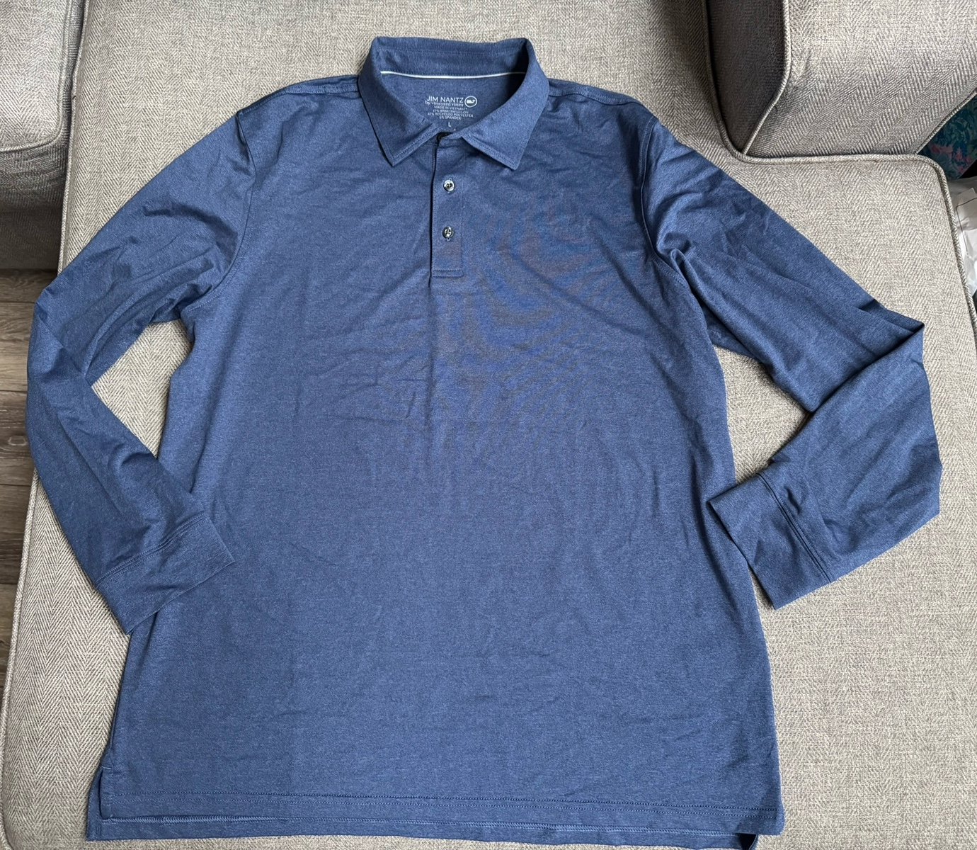 Jim Nantz by Vineyard Vines brrrr Long Sleeve Polo Shirt Men’s Size Large