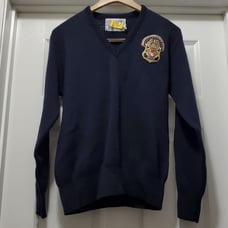 VTG Official US Immigration & Naturalization Info Officer Women's Blue Sweater M