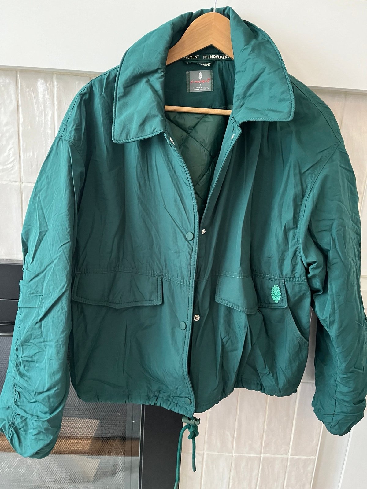 Free People Off the Bleachers Coaches Jacket, Small