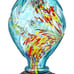 Hummingbird Feeder with 5 Perches, Hand Blown Glass Hummingbird Feeders for Outd
