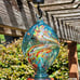 Hummingbird Feeder with 5 Perches, Hand Blown Glass Hummingbird Feeders for Outd
