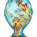 Hummingbird Feeder with 5 Perches, Hand Blown Glass Hummingbird Feeders for Outd