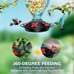 Hummingbird Feeder with 5 Perches, Hand Blown Glass Hummingbird Feeders for Outd