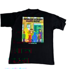 Aape By A Bathing Ape Sesame Street Men's Graphic T Shirt Black Tee Size S