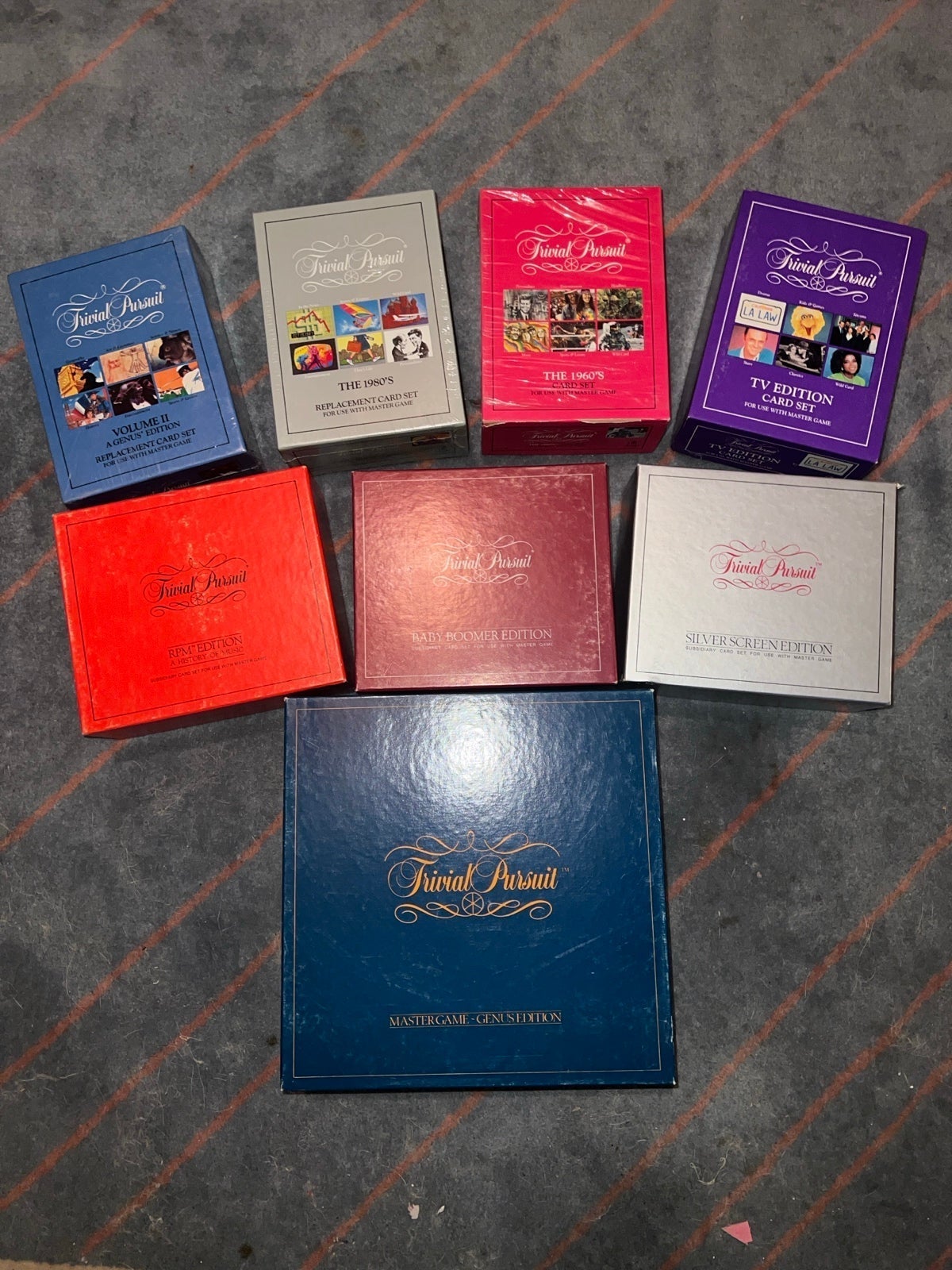 Trivial Pursuit Mastergame Genus Edition, Baby Boomer, Silver Screen, 60’s, 80’s