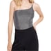 Express Metallic Sparkly One Shoulder Thong Bodysuit