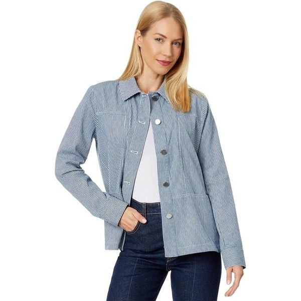 Elliott Lauren Railroad Stripe Jacket Stretch Size 8 USA Made