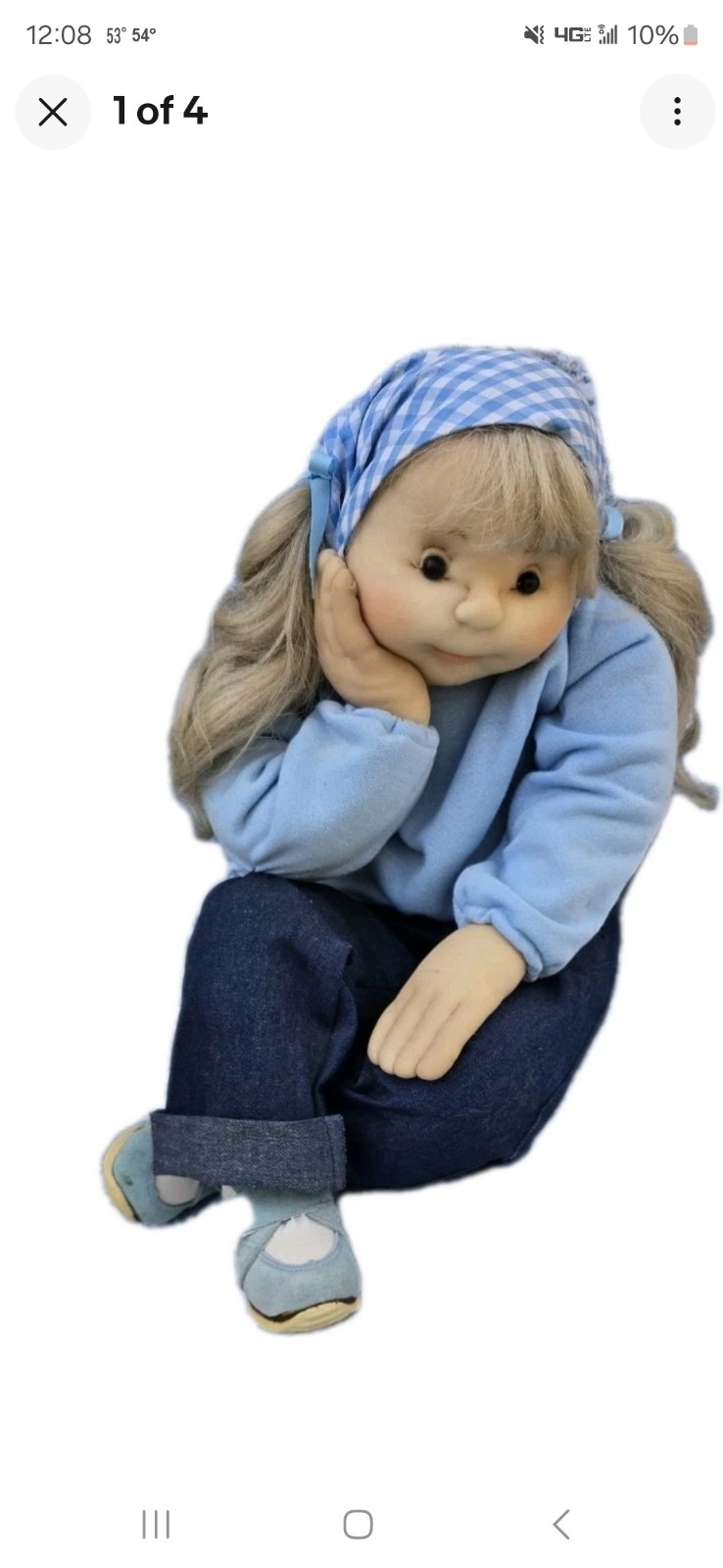 Handcrafted Soft Sculpture Emily Wilson Doll 1982 Girl