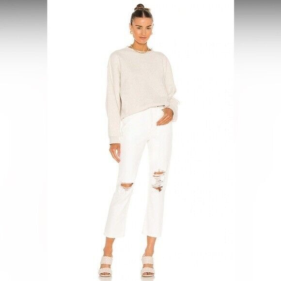 AGOLDE Crop Jeans Women's Veil White Size 31 Riley High Rise Straight In NEW