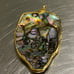 Large Gold Reverse Abalone Pendant