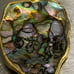Large Gold Reverse Abalone Pendant