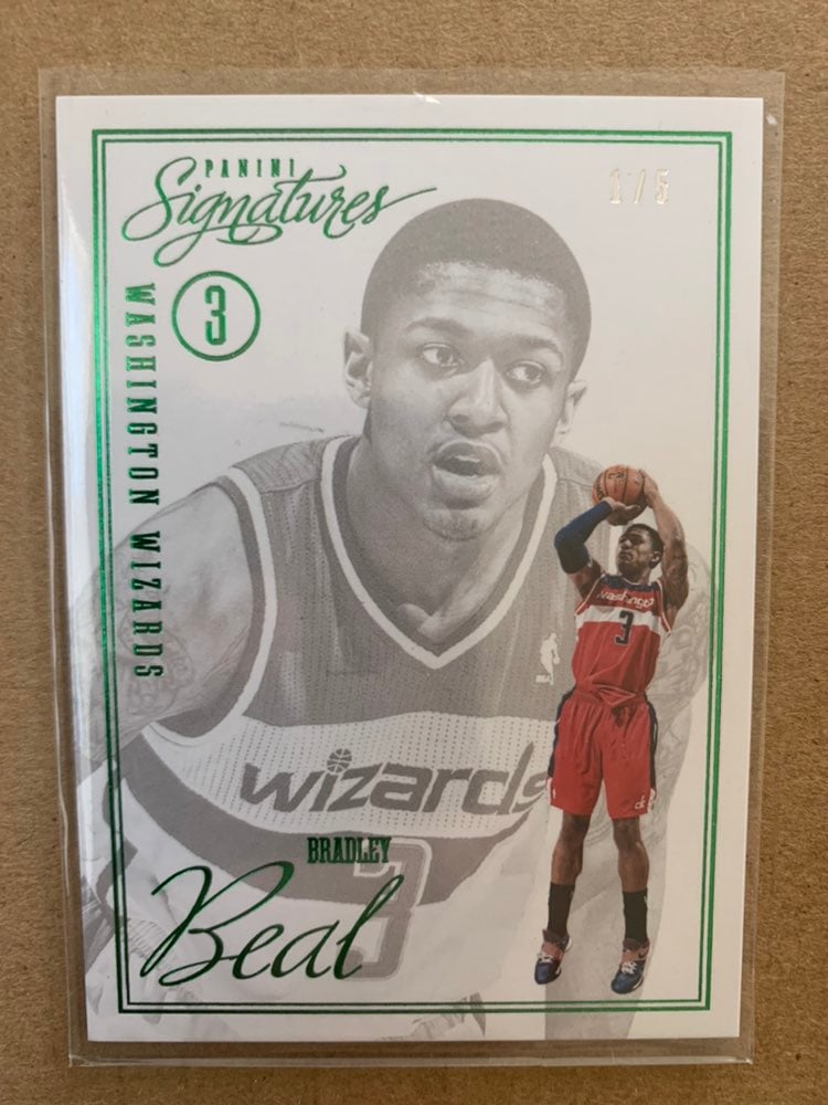 BRADLEY BEAL 1/5 Rookie 2012-13 Panini Signatures Emerald Green SSP #ed 1/5