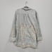 Soft Surroundings Pleated Floral Quarter Button Plus Mint Blouse Shirt Top 3XL
