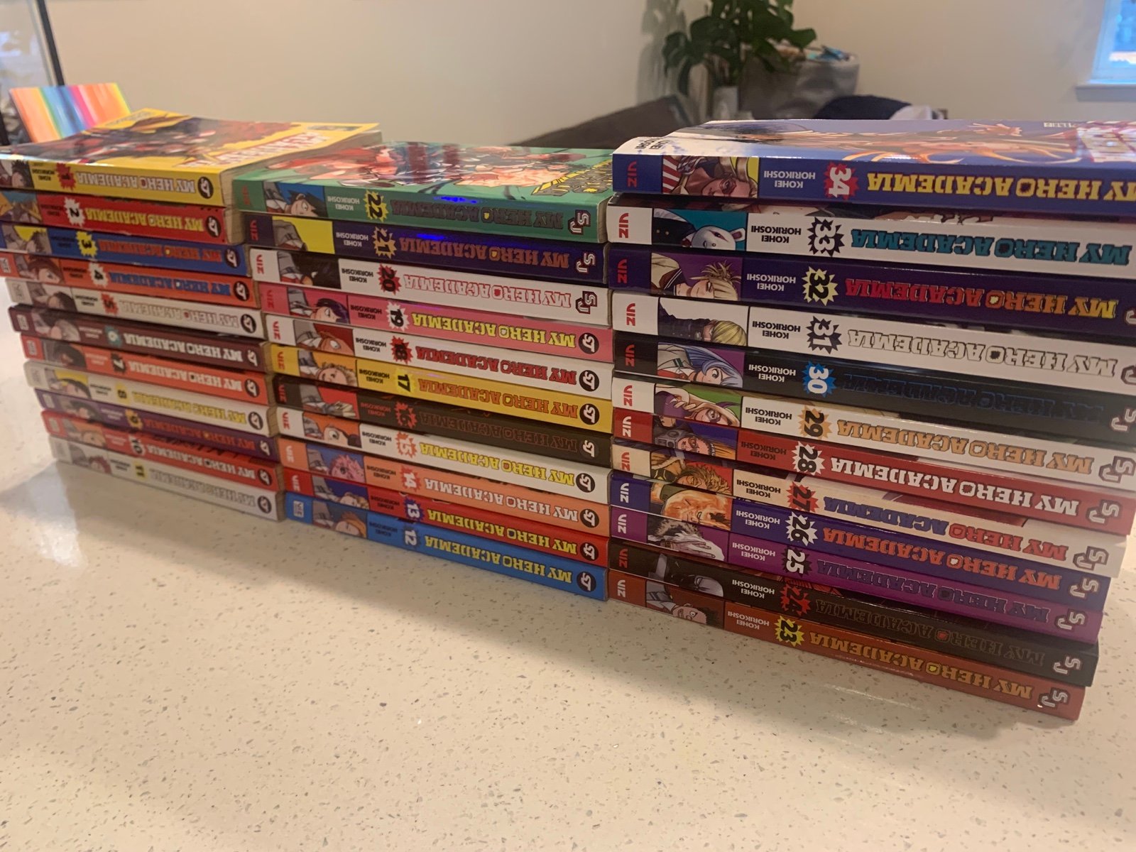 My hero academia mangas volumes 1-34