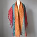 Antique Table Runner Copper Teal Red