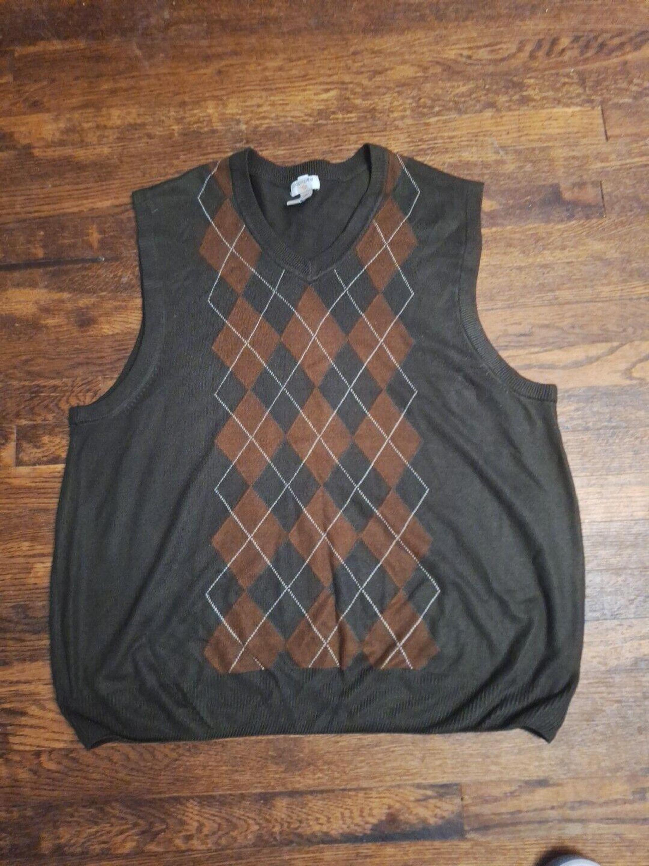 NWT Dockers Men's Brown Acrylic Extra Soft Fine Gauge Vest Size XXL #5511