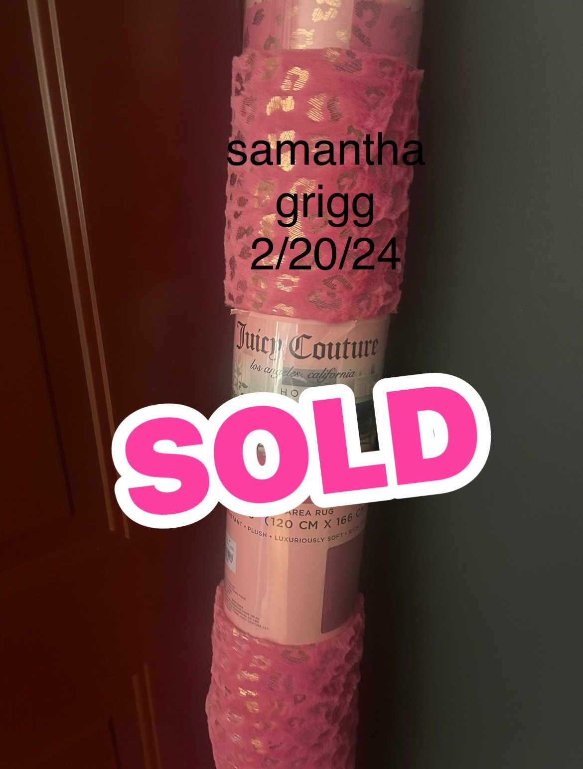 Juicy couture area rug Pink SOLD