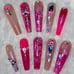 XXL Length Hot Pink Smiles Press On Nail