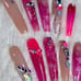 XXL Length Hot Pink Smiles Press On Nail
