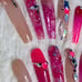 XXL Length Hot Pink Smiles Press On Nail
