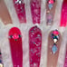 XXL Length Hot Pink Smiles Press On Nail