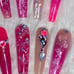 XXL Length Hot Pink Smiles Press On Nail