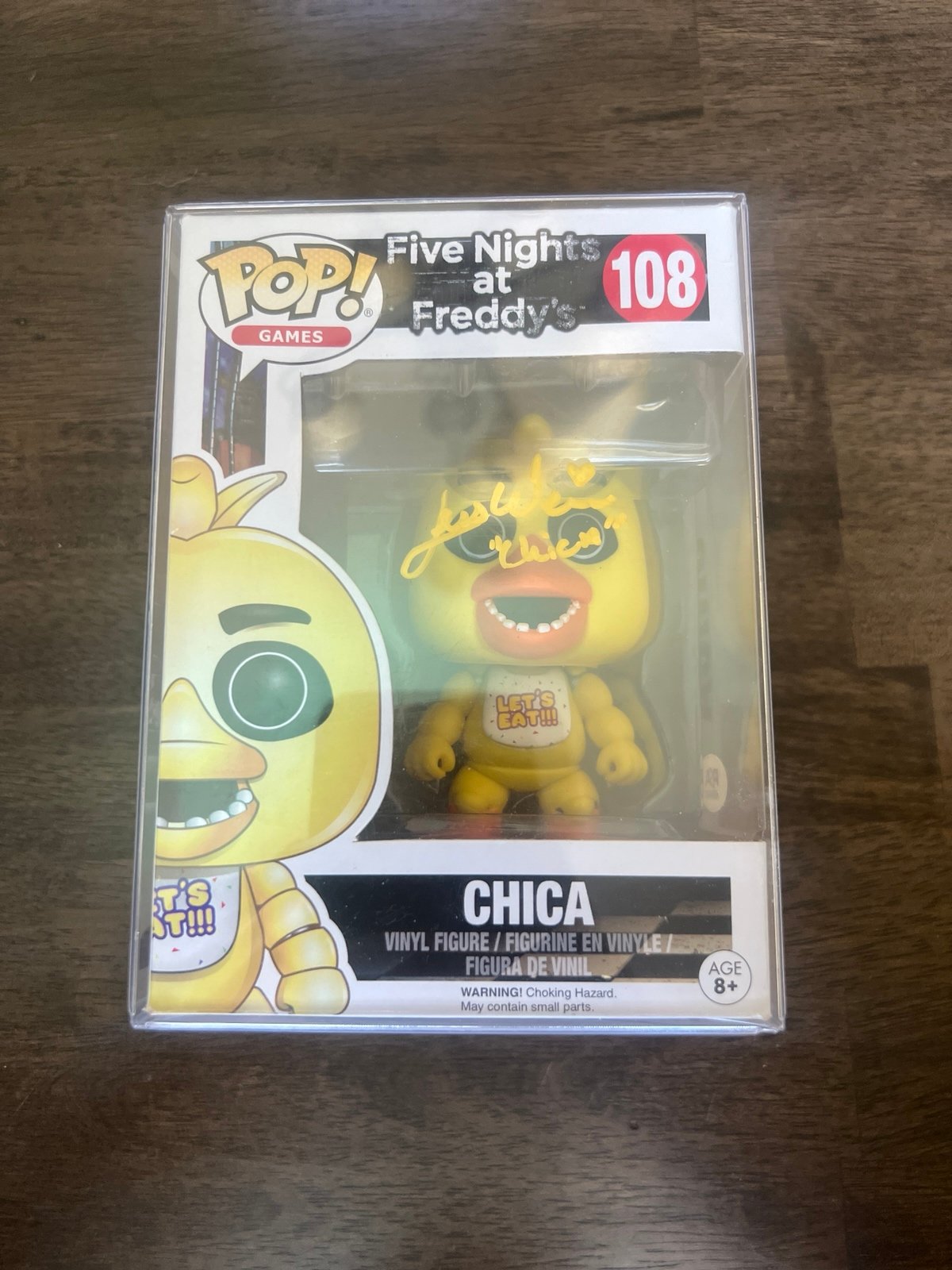 Funko Pop five nights at Freddy’s chica signed