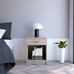 Modern Nightstand w/ Drawer & Shelf - Light Gray