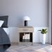 Modern Nightstand w/ Drawer & Shelf - Light Gray