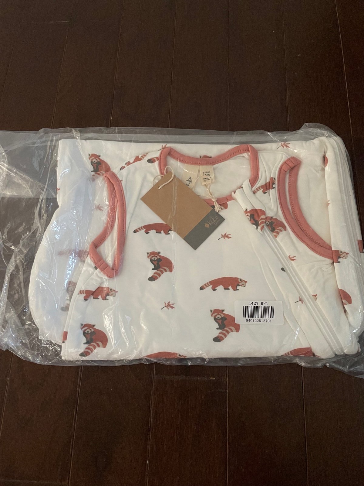 Kyte Baby Red Panda Sleep Sack 0-6 1 tog Bamboo Small S