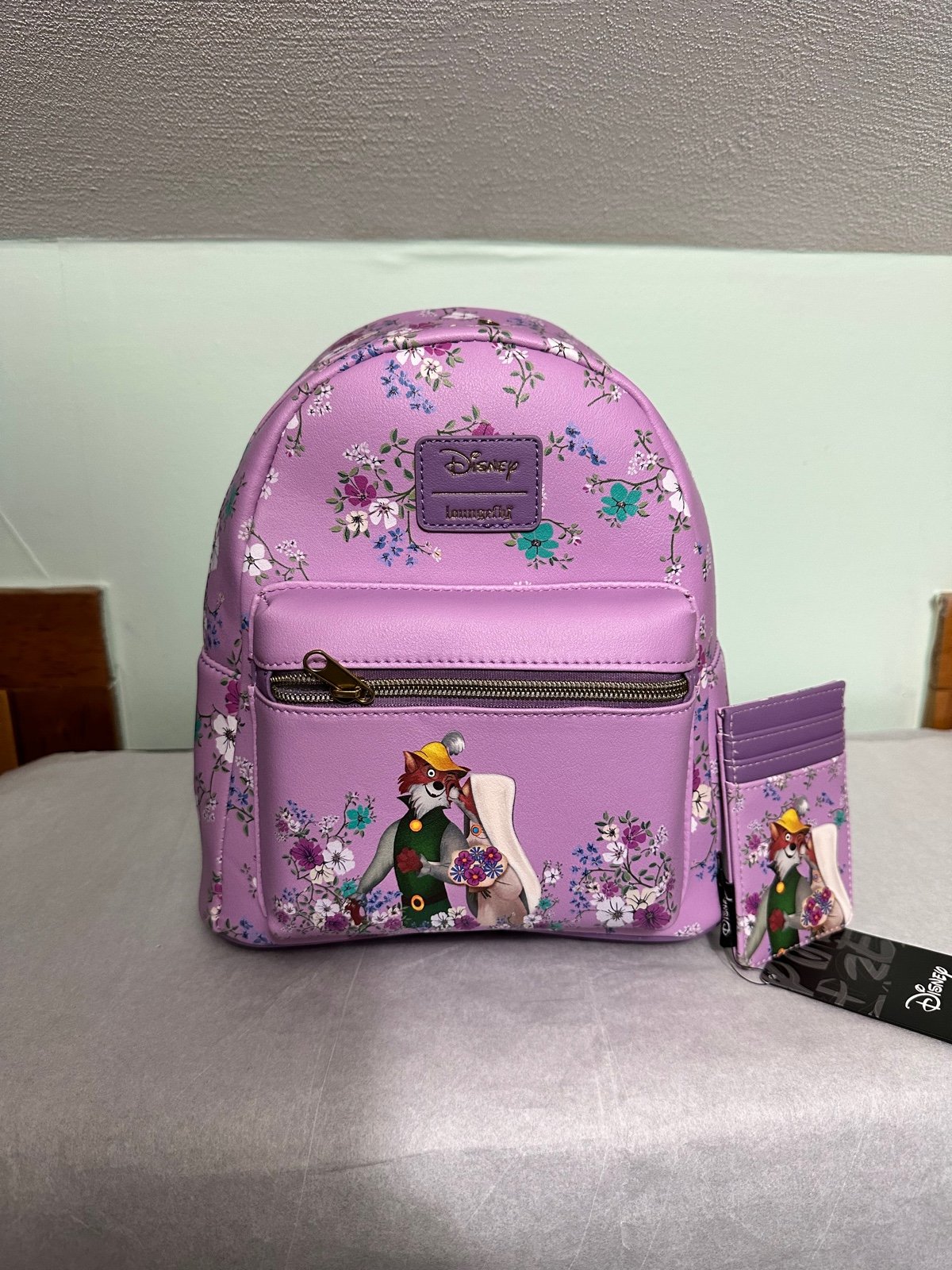 Loungefly Disney Robinhood backpack and cardholder