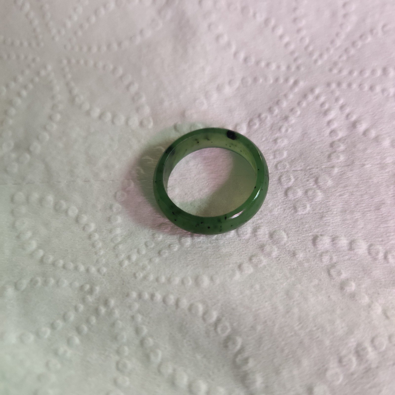 Natural Real Jade Green Ring size 6