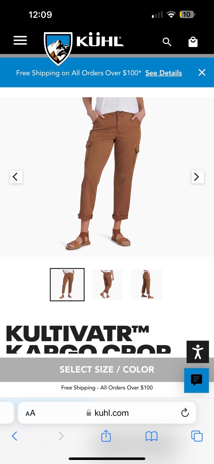 kuhl cropped cargo pants
