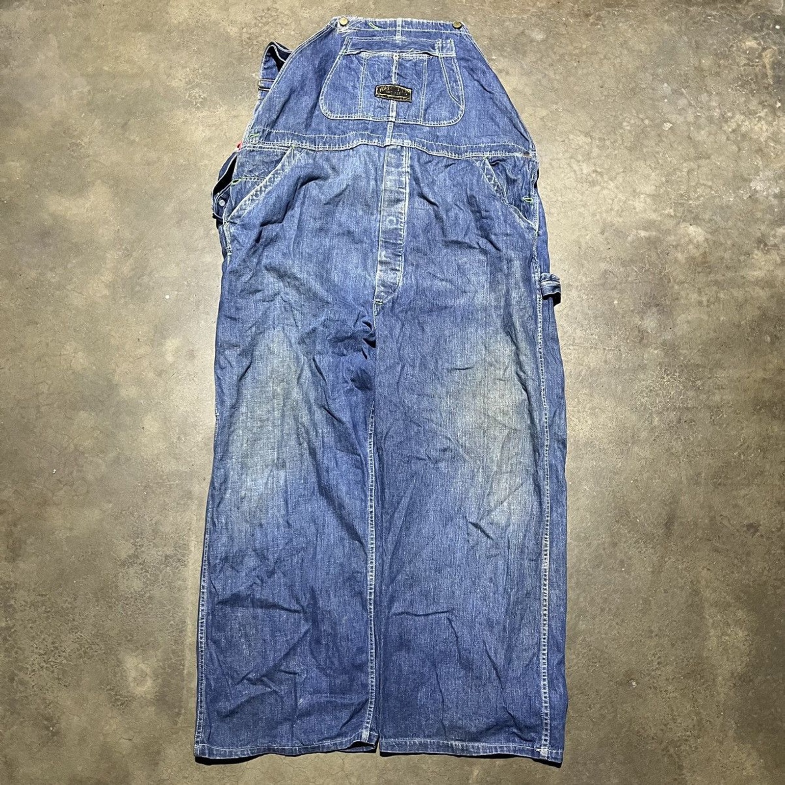 Vintage 40s 50s Washington Dee Cee Dark Wash Overalls 42x27