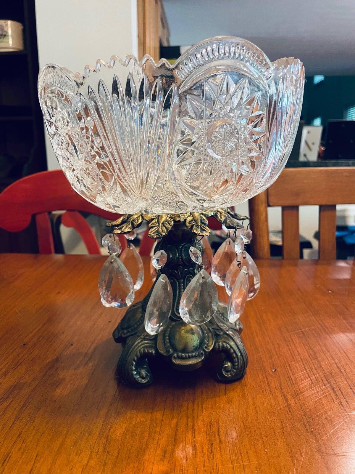 Gorgeous 1970’s Vintage Crystal Candy Bowl
