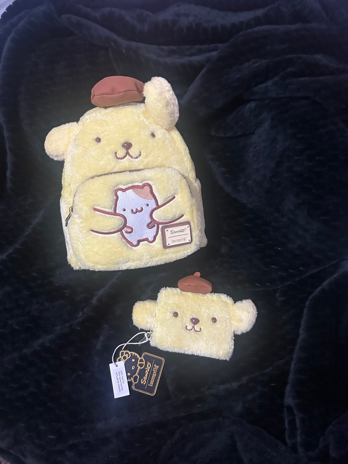 Loungefly Sanrio pompompurin backpack and wallet set