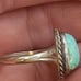 VTG NAVAJO STERLING SILVER TURQUOISE RING #A788