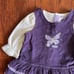 NWT Y2K Carter’s Plum Cute Purple Corduroy Dress Floral Embroidery Set 0-3M