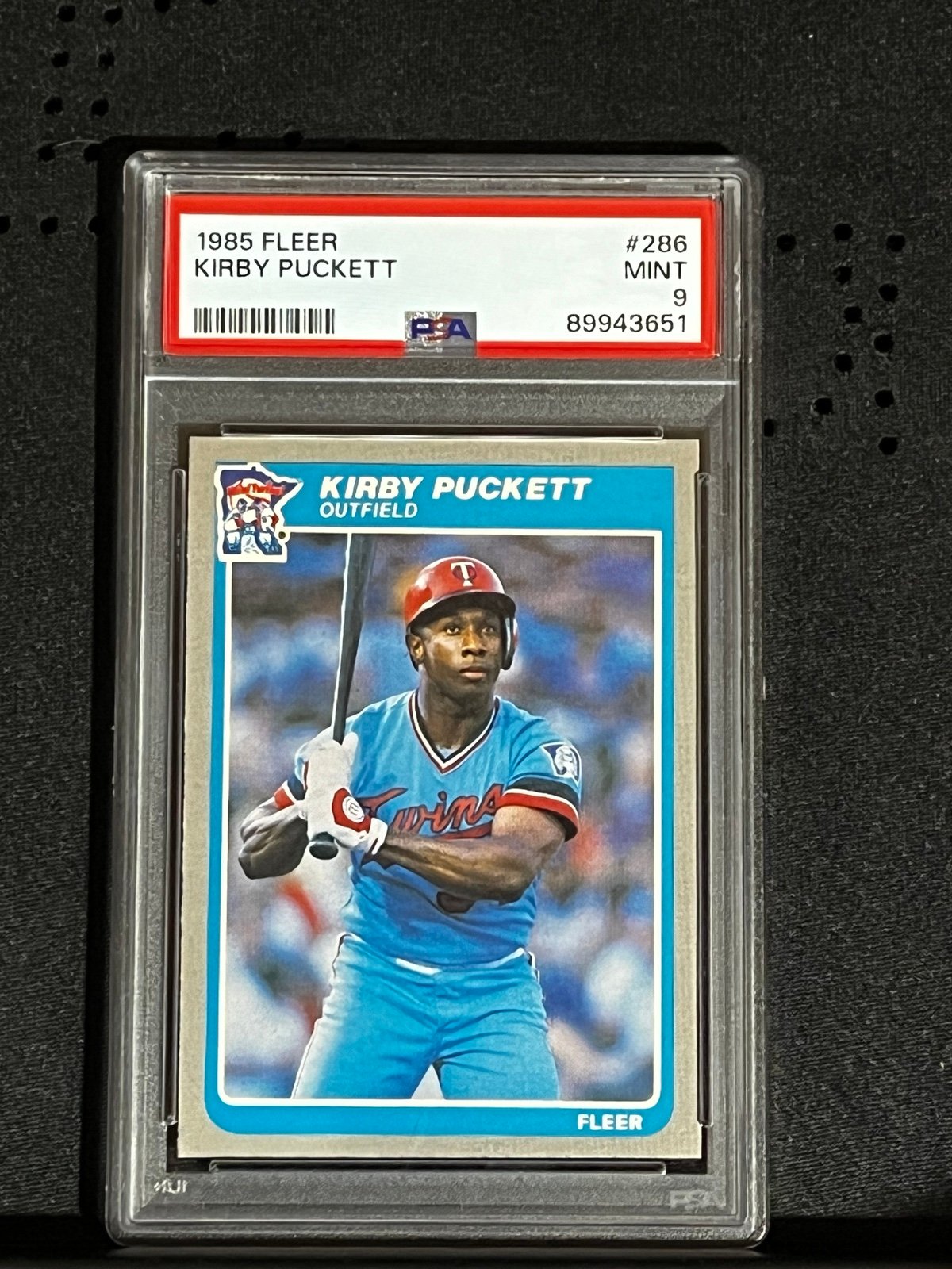 Kirby Puckett PSA graded his 9 Mint