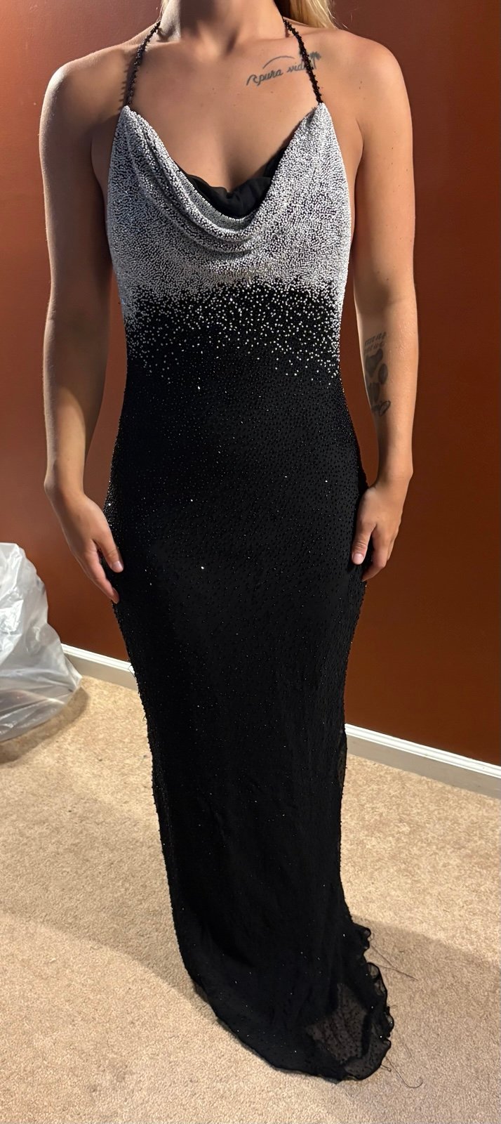Vintage RARE Sue Wong 100% Silk Beaded Gown
