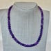 Sterling Silver Amethyst 18 Beaded Necklace SN-3214