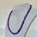 Sterling Silver Amethyst 18 Beaded Necklace SN-3214