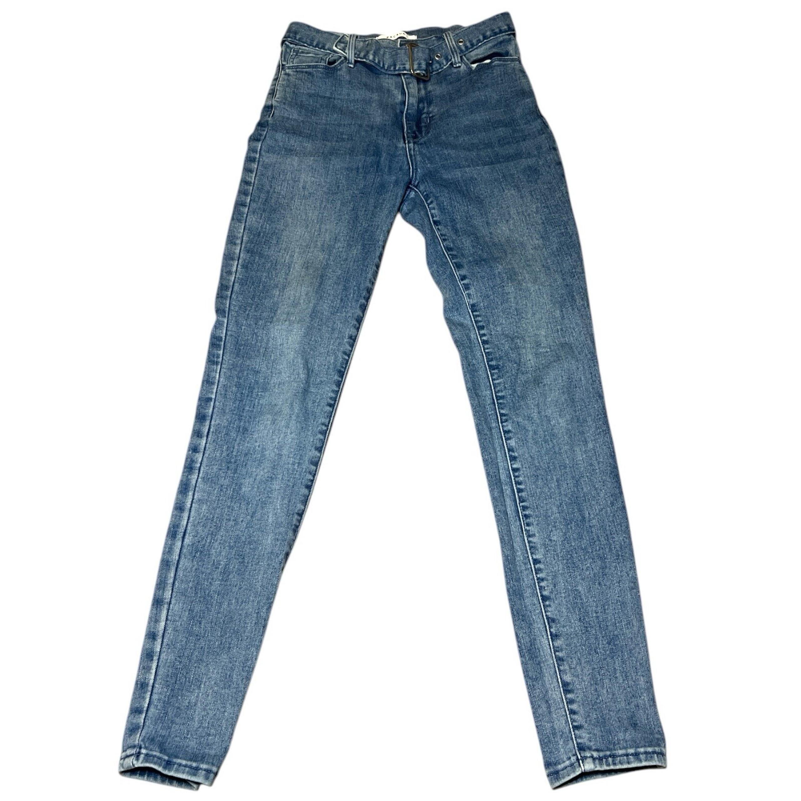 Pacsun Super High Rise Jegging Size 25 Light Wash Belted Stretch Comfortable