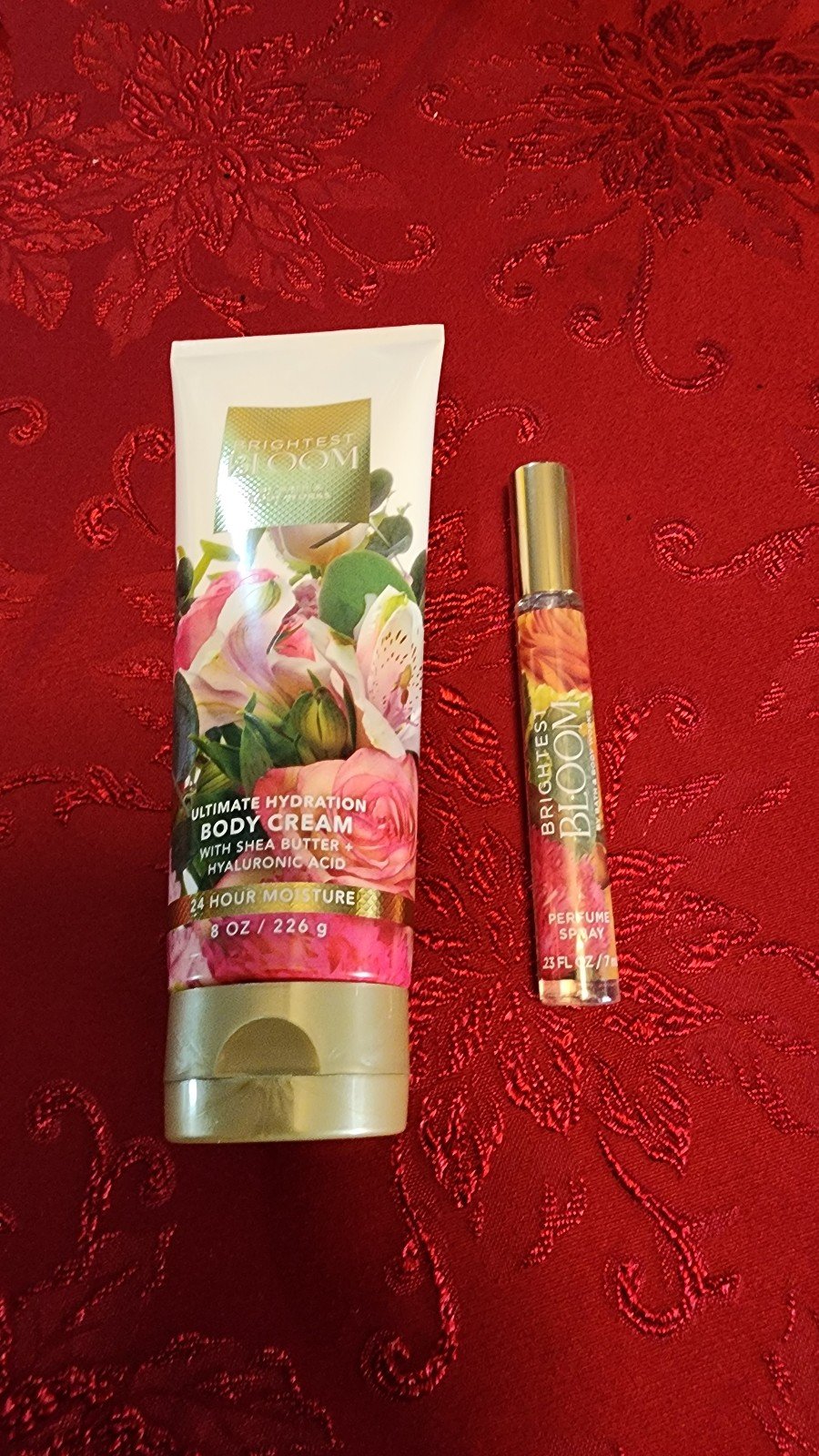 Body cream and perfume spray