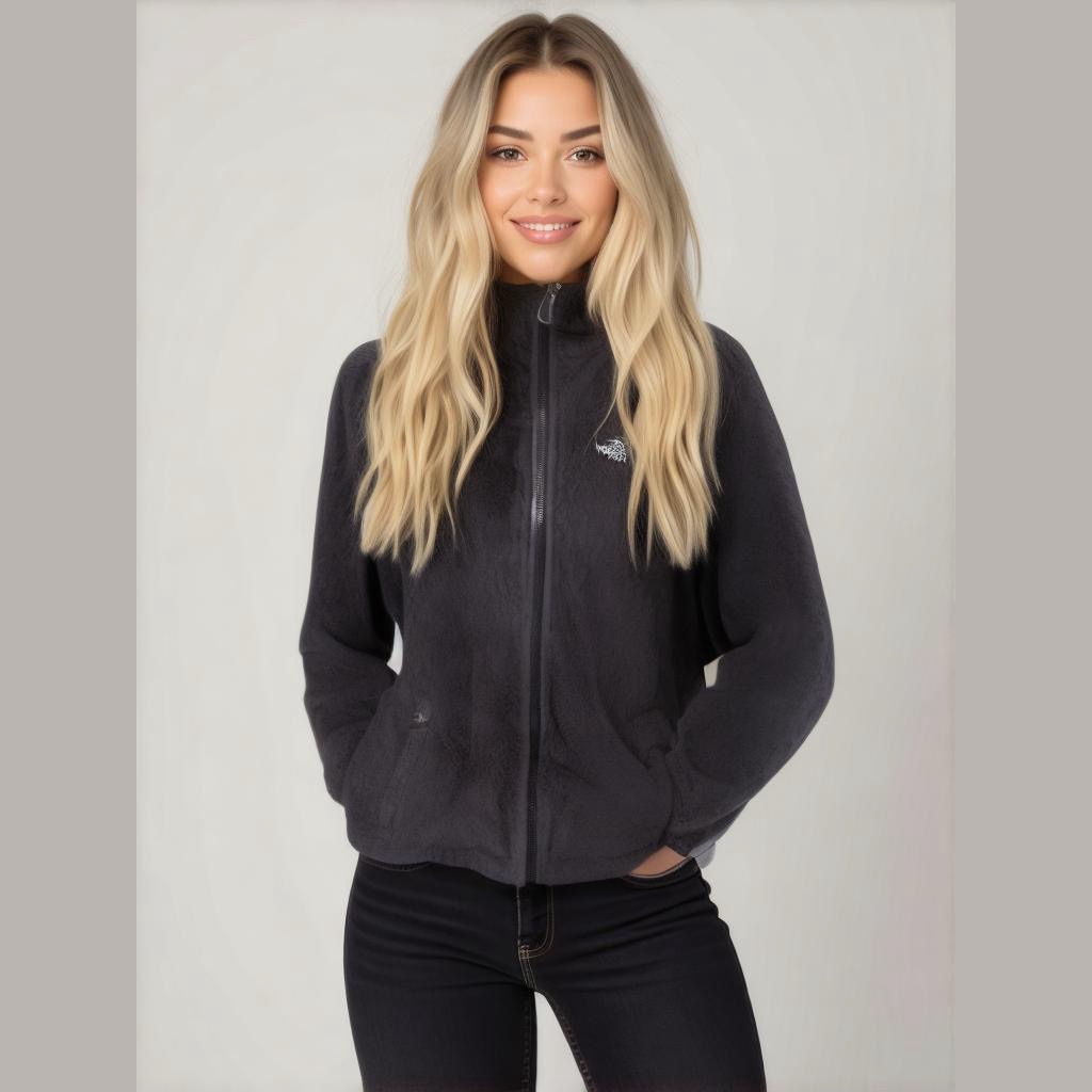 Women's The North Face Fleece Jacket Size S Gray
