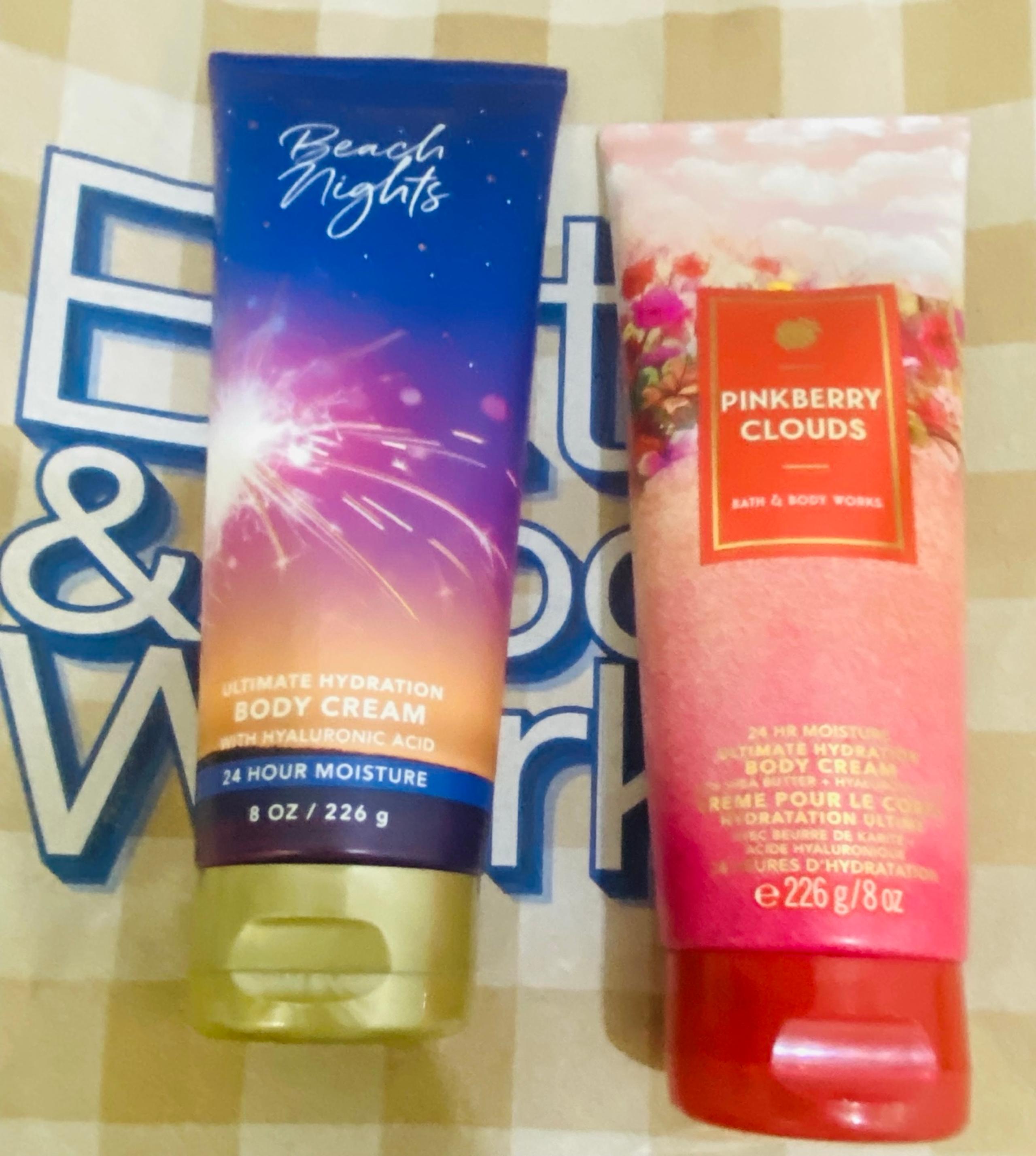 BBW Beach Nights and Pinkberry Clouds Body Cream Bundle