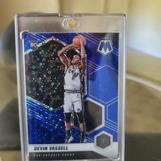 2020-21 Paninni Prizm Mosaic Blue #/85 Devin Vassell San Antonio Spurs Rookie