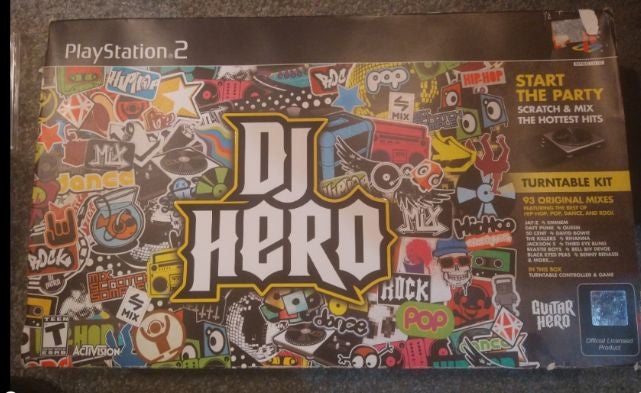 DJ Hero Bundle with Turntable for PS2   NEW